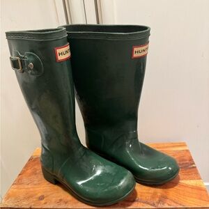 Hunter Kids green Rain Boots - Kids US 3 unisex